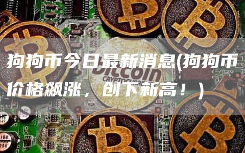 狗狗币今日最新消息 - 狗狗币价格飙涨，创下新高！